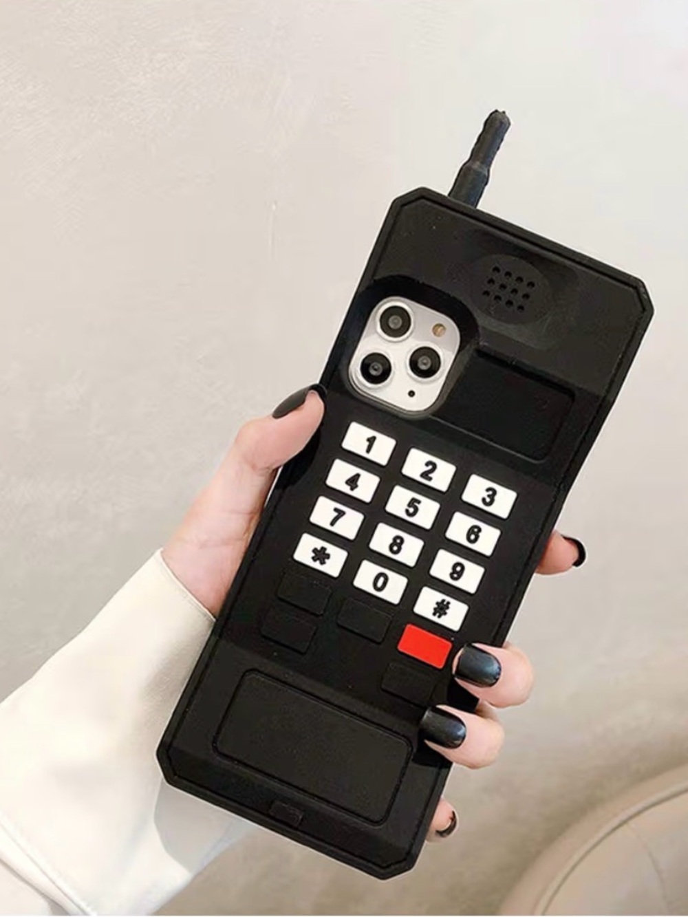 NWT Retro Keypad Novelty Phone Case For iPhone 14 Plus  - Black